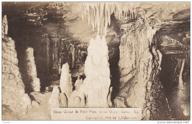 RP: KENTUCKY, 1910-1930´s; Glory Cluster and Fairy Pass, Great Onyx Cave