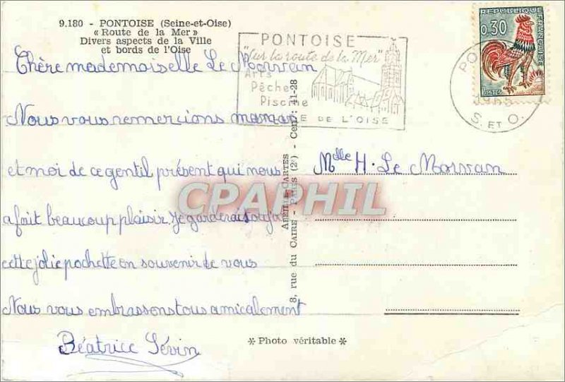 Modern Postcard Pontoise (Seine et Oise) Sea route to Various aspects of the ...