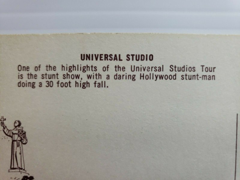 Vintage Postcard Universal Studios Western Stunt Men Movie Makers