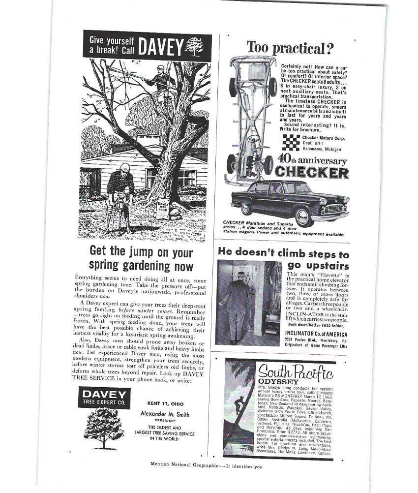 Vintage Magazine Ad - 1963 Lincoln Continental & Checker Automobiles ...