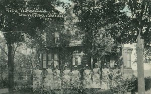 LANSING, Michigan, 1911; Nurses in front of city Hospital