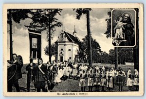 Plzeň Czech Republic Postcard St. Antonic near Blatnice 1937 Vintage Posted