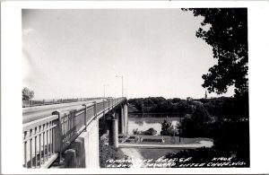 RPPC Community Bridge Looking Toward Little Chute WI Vintage Postcard V69