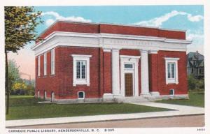 North Carolina Hendersonville Carnegie Public Library Curteich
