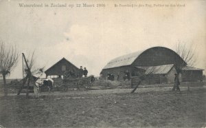 Netherlands Watervloed In Zeeland 1906 Boerderij In Den Eng Postcard 08.25