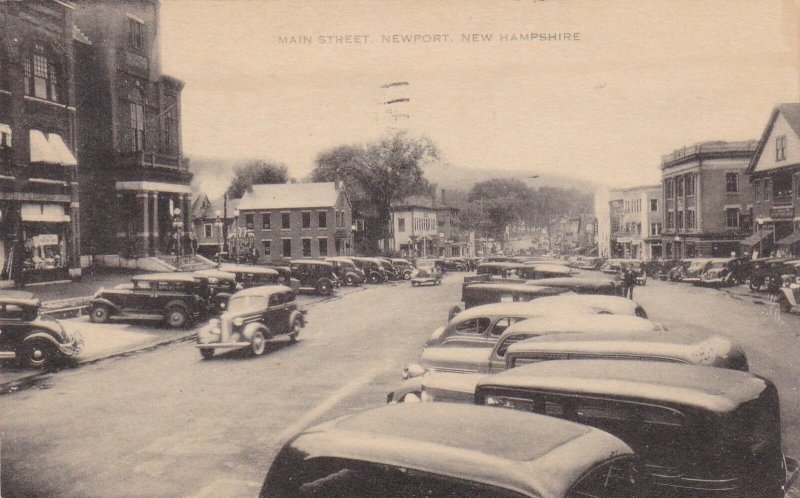 New Hampshire Newport Main Street 1939 sk5259