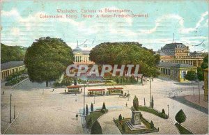 Old Postcard Wiesbaden Curhaus m Blumengarten Colonnaden K�nigl