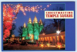 SALT LAKE CITY, UT ~ Temple Square CHRISTMAS LIGHTS 4x6 LDS Postcard