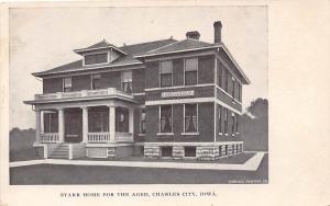 Starr Aged Home Charles City Iowa 1907c postcard