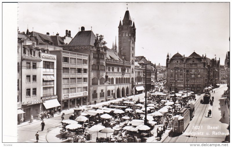 RP, Marktplatz u. Rathaus, Basel, Switzerland, 1920-1940s