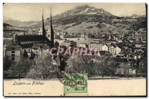 Old Postcard Switzerland Luzern und Pilatus