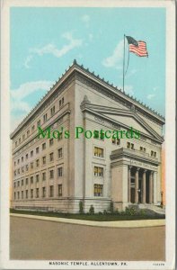 America Postcard - Masonic Temple, Allentown, Pennsylvania RS26243