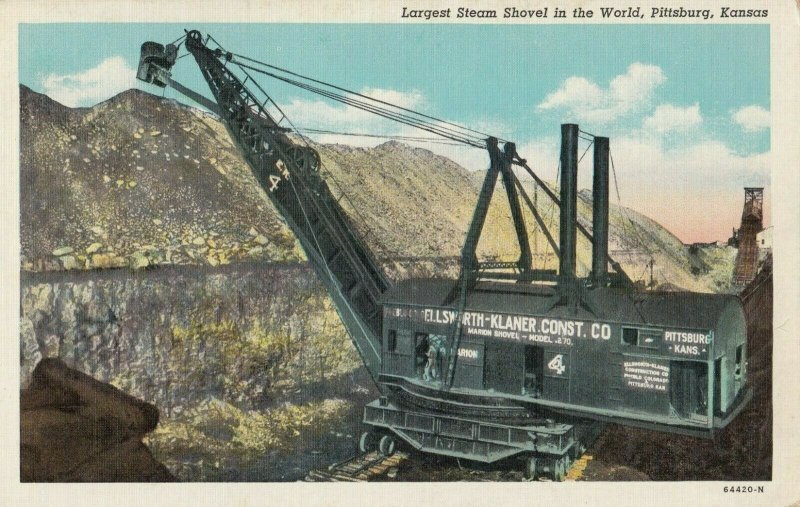 PITTSBURG , Kansas , 1930-40s ; Steam Shovel , Coal Strip Mining