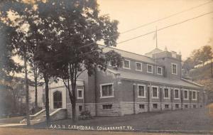 Coudersport Pennsylvania AASR Cathedral Exterior Real Photo Postcard K105310