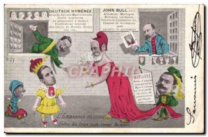 Old Postcard The Satirical Political & # 39embarras choosing Marianne Alfonso...