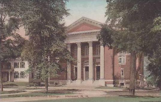 New Hampshire Hanover Webster Hall Dartmouth College Albertype