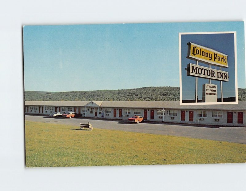 Postcard Colony Park Motor Inn Pine Grove Pennsylvania USA