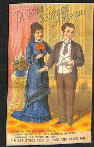 Tarrant's Seltzer Aperient Sold By all Druggists 1800's Mechanical Tradecard