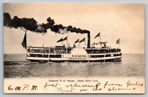 Postcard Steamer R. B. Hayes - Cedar Point Line - Ohio - 1907