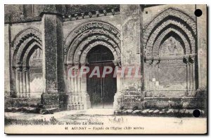 Postcard Old Aulnay Facade of the Church