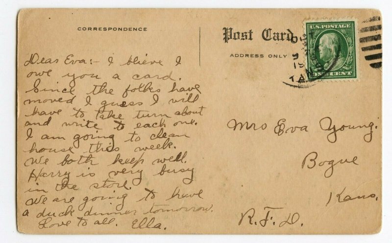 Postcard Kickapoo Mission Horton Kansas Standard View Card Indian Nation