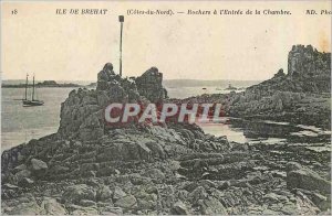 Old Postcard Island Brehat Cotes North Rocks the House has Entree