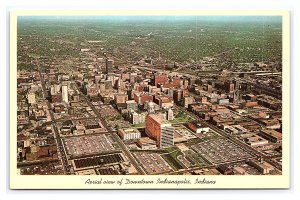 Downtown Indianapolis Indiana Aerial View Postcard