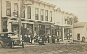 Vermont Street View Popcorn Wagon Charles Smith Paints Real Photo Postcard