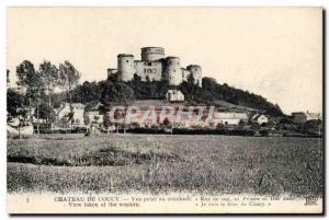 Couchy Chateau - View taken to West - Old Postcard