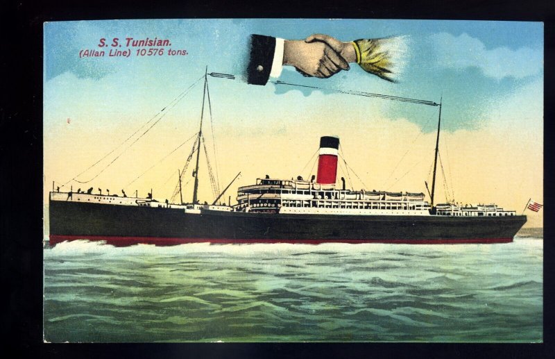 LS3659 - UK Liner - Allan Line - Tunisian - Artist U/K - postcard