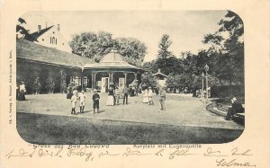 Postcard Gruss aus Bad Cudowa Kudowa-Zdrój Poland Kurplatz Mit Eugenquelle 1904
