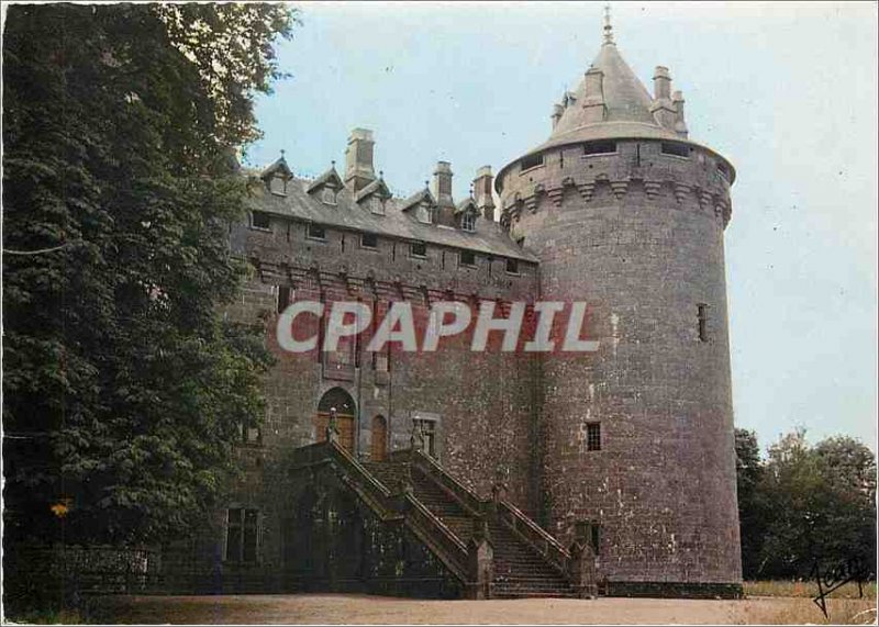 Postcard Modern Brittany Combourg Chateau feudal seen from the front main ent...