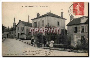 Old Postcard Chartrettes Grande Rue