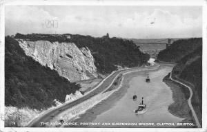 uk29105 avon gorge portway and suspension bridge bristol real photo uk