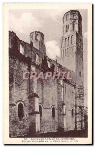 Old Postcard Jumieges Abbey Church Of Our Lady