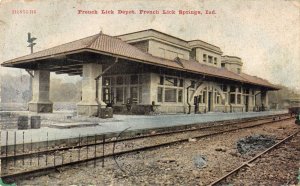 French Lick Springs Indiana scene at French Lick Depot antique pc DD6104