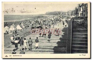 Old Postcard Wimereux The Beach