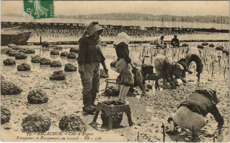 CPA ARCACHON-Cote d'Argent-Parqueurs et Parqueuses au travail (27708)