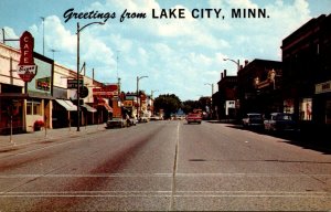 Minnesota Greetings From Lake City Showing Highway 61 The Great River Road