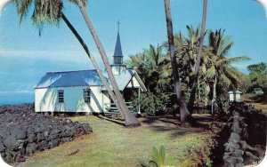 St. Paul's By-The-Sea KONA, HI Church Hawaii Vintage ca 1950s Postcard