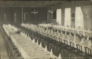 Norge Norway Dining Hall K Knudsen & Co Bergen c1910 Real Photo Postcard