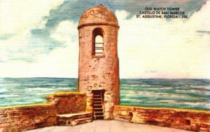 USA Old Watch Tower Castillo De San Marcos St Augustine Florida Linen 04.04