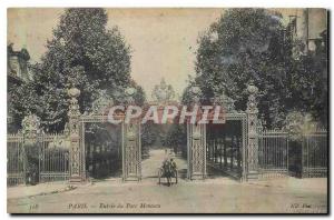 Old Postcard Paris Entrance to the Parc Monceau