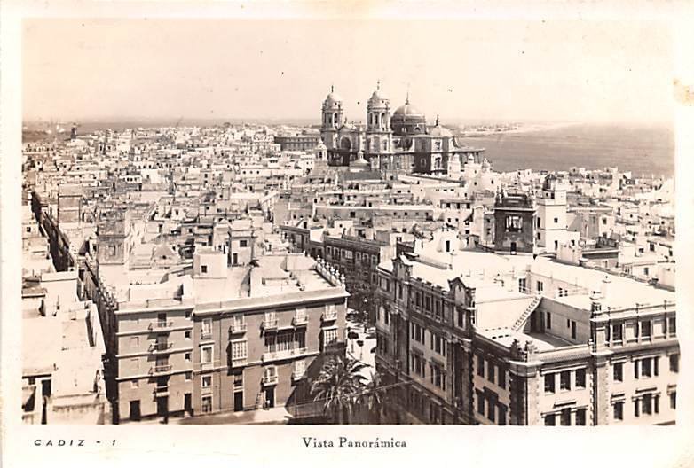 Vista Panoramica Cadiz Spain Unused 