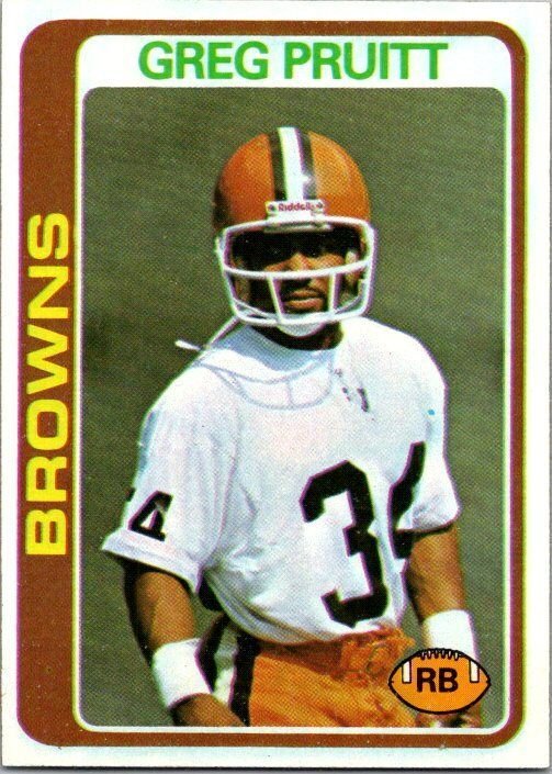 1978 Topps Football Card Greg Pruitt Cleveland Browns sk7107