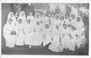 Brussels Belgium Hollandsche Ambulance Nurses Vintage Postcard AA82391