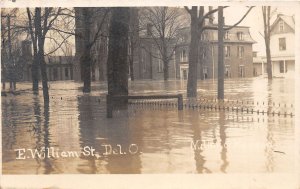 J56/ Delaware Ohio RPPC Postcard c1910 William St Flood Disaster 309