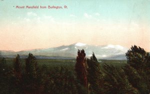 Vermont VT, Mount Mansfield, Burlington Highest Green Mountain, Vintage Postcard