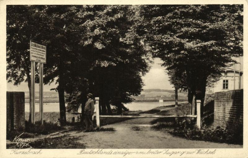 poland germany, KURZEBRACK KORZENIEWO, Weichsel Entrance (1920s) West Prussia