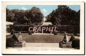 Plancy - L & # 39Aube Picturesque - Flower beds of Chateau Old Postcard